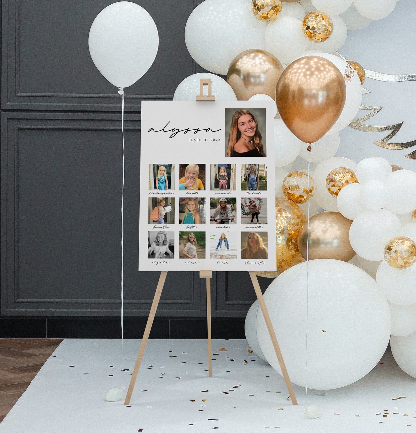 Custom Order - Graduation Party Photo Board