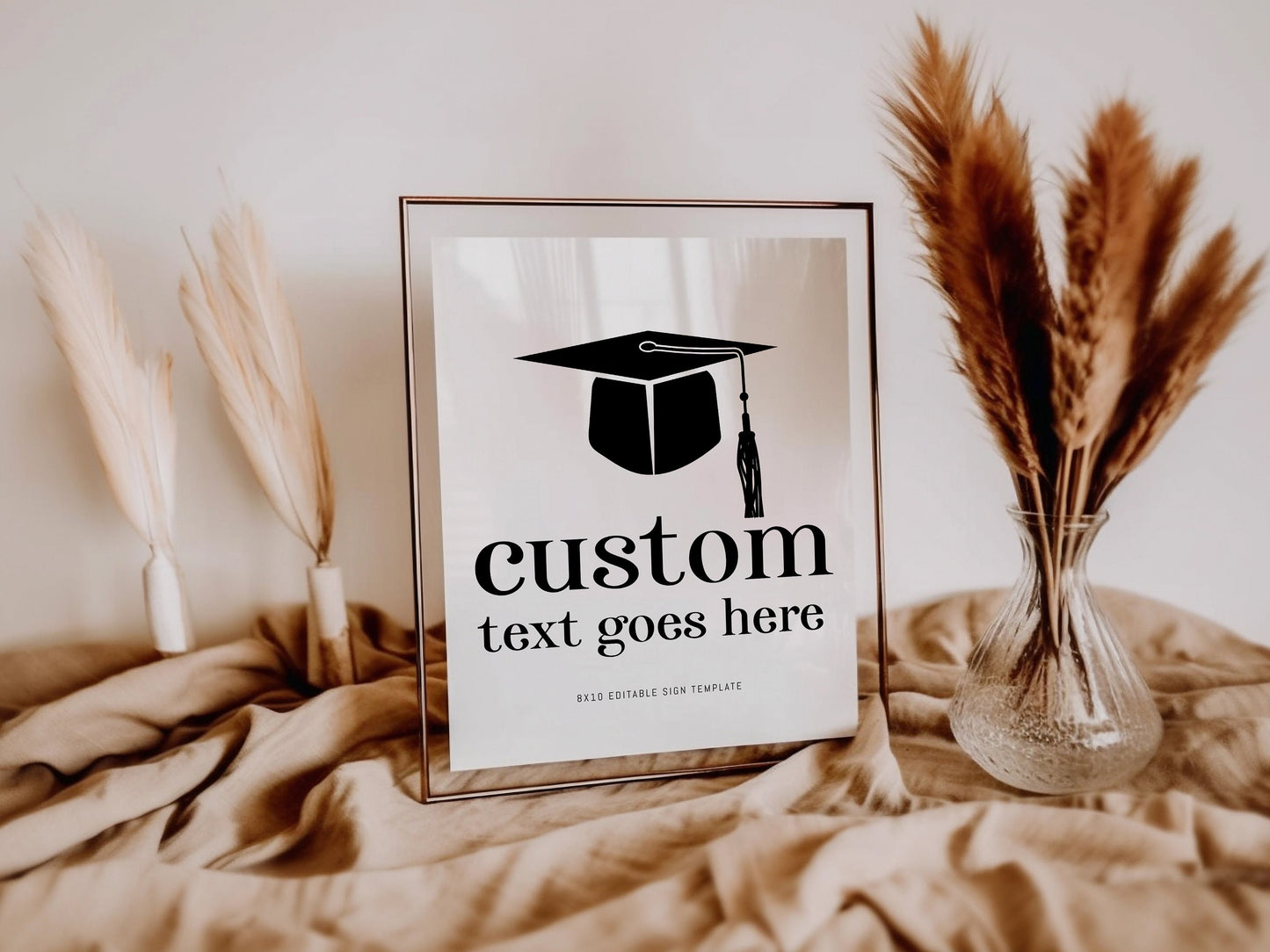 Graduation Party Gift Table Sign, Personalized Graduation Party QR Code Sign, Future Plans, Modern Minimalist, EDITABLE Template