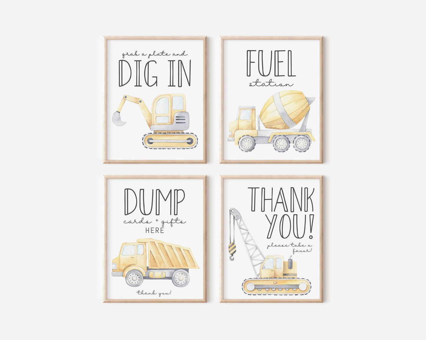 Construction Party Backdrop, Diggin It Backdrop, Construction Party Decorations, Construction Birthday Banner, FREE US Shipping