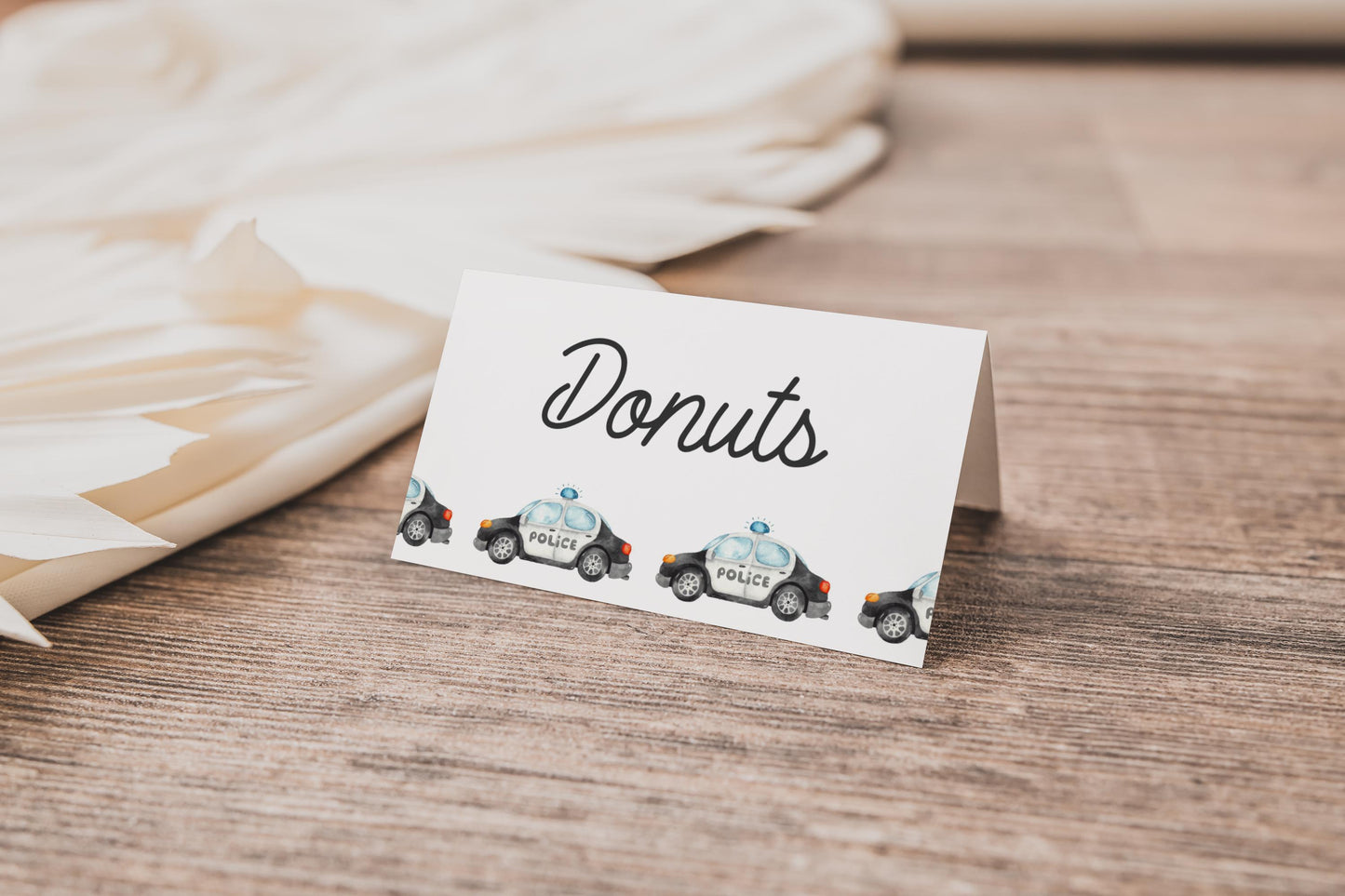 Police Car Time Capsule - Police Birthday Party, Cop First Birthday Party Message, Instant Download, EDITABLE TEMPLATE