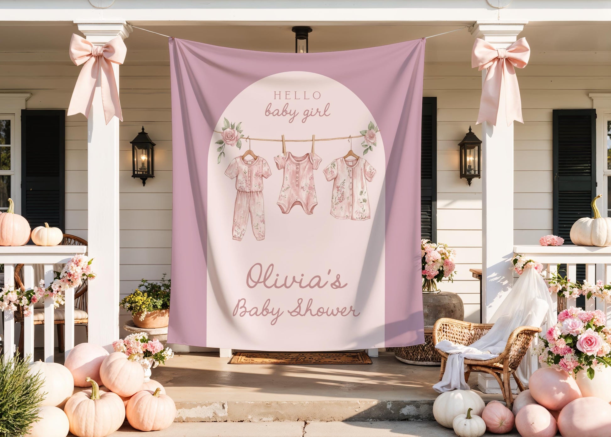 Boho Baby Shower Arch Backdrop