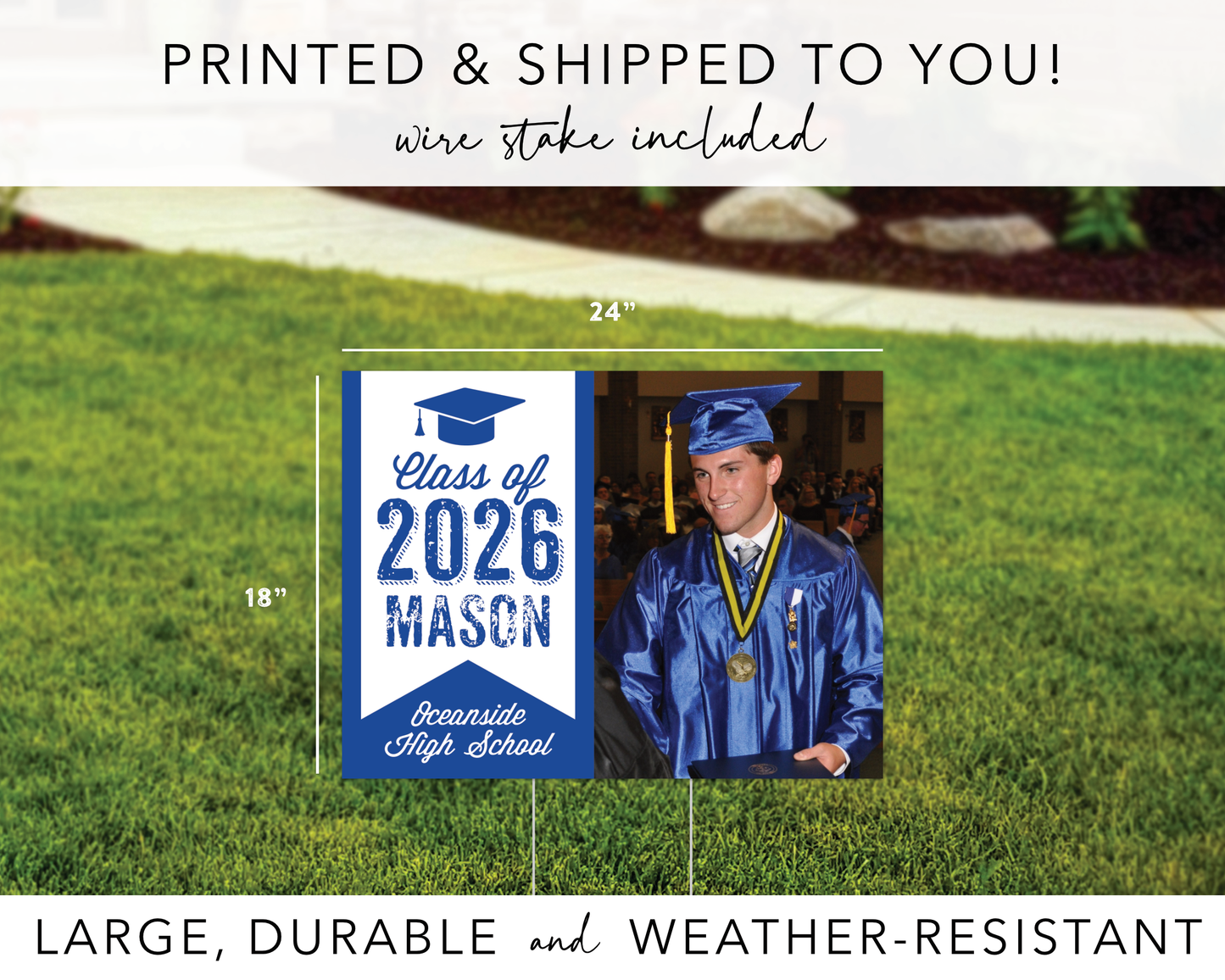 Graduation Yard Sign with Photo