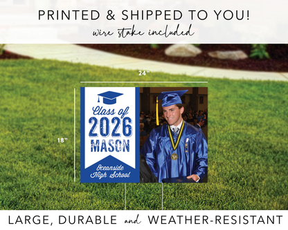 Graduation Yard Sign with Photo