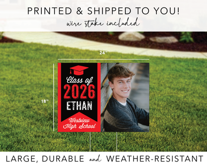 Graduation Photo Yard Sign