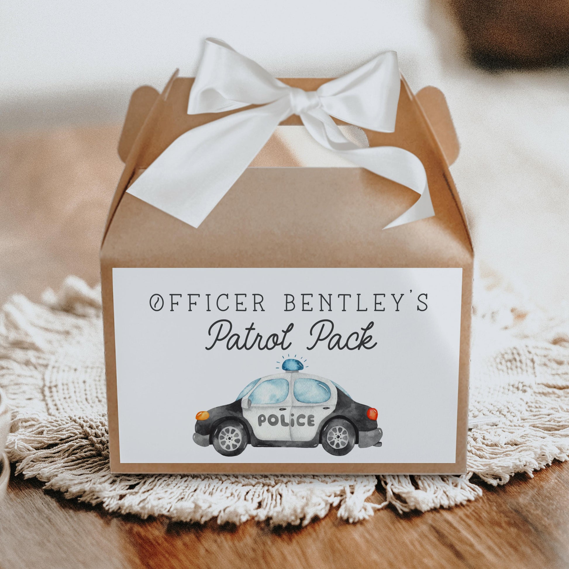 Police Party Goodie Bag Tag