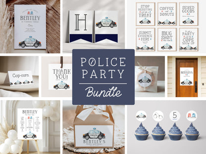 Police theme Birthday BUNDLE