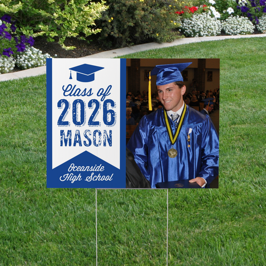 Graduation Yard Sign with Photo