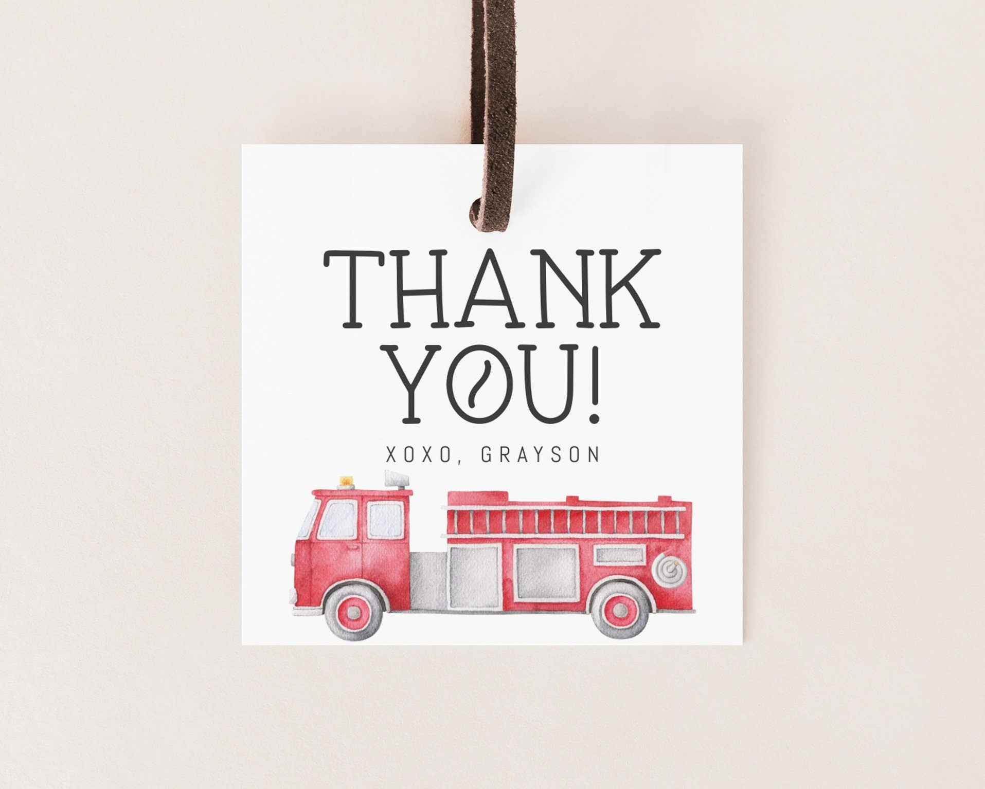 Firetruck Stats Board - First Birthday Milestone Poster - Firefighter - Fire Engine Birthday Party - 3 sizes - EDITABLE - DIY