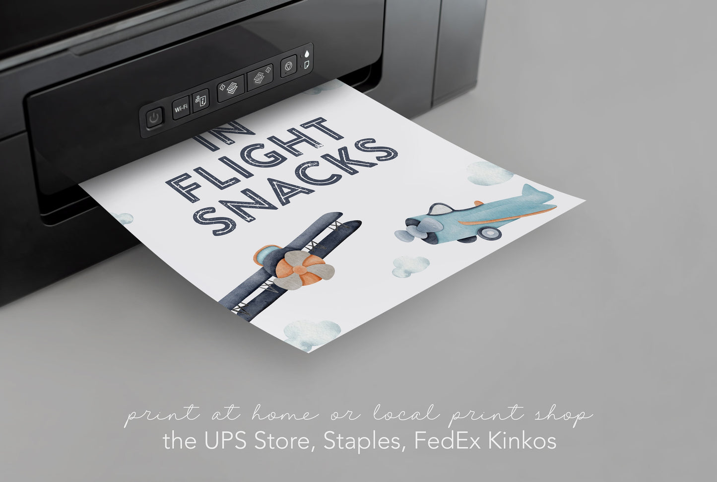 Vintage Airplane Party Signs, Baggage Claim, In Flight Snacks, Passport, Plane Party Decor - Printable Digital Files, INSTANT DOWNLOAD