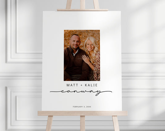 Minimalist Wedding Signature Mat - Poster - Guest Book Sign - Photo - Printable - EDITABLE Template