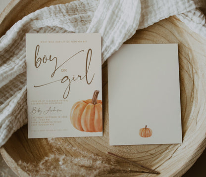 Books for Baby Sign and Book Request Card, Pumpkin Baby Shower Insert, Neutral Fall Baby Shower Printable, Book Instead of Card