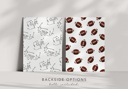 First Year Down Birthday Party Invite - 1st Birthday Invitation, Football Digital Invite, Boy First Birthday Party, Editable Corjl Template