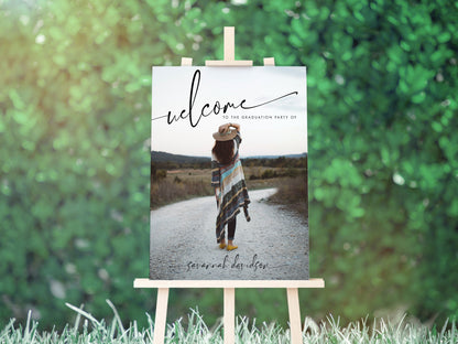 Birthday Party Welcome Sign, Grad Party Sign, Retirement Welcome Sign, Wedding Entrance Sign, Anniversary Welcome Sign, EDITABLE Template