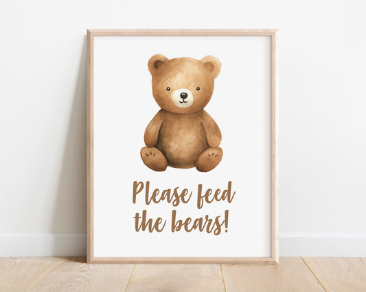 feed the bears party sign printable download