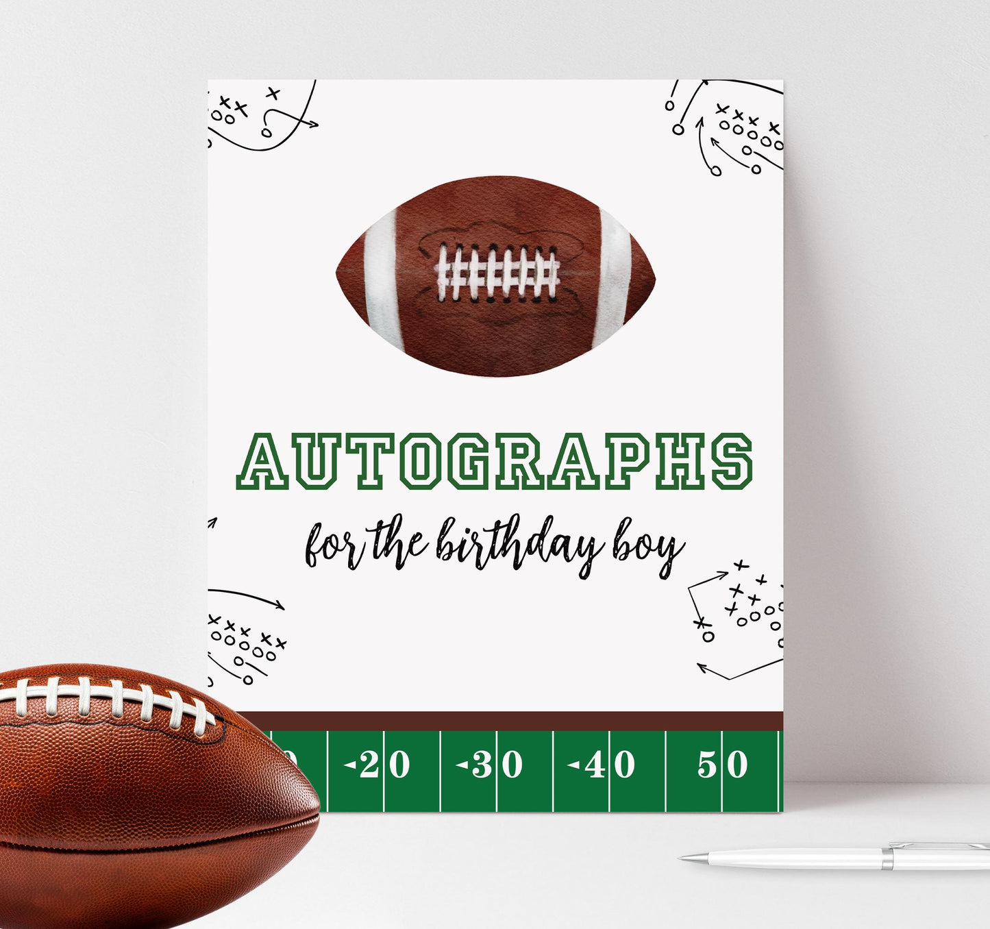 Football Banner Backdrop, Personalized Stadium Name Vinyl Banner, First Year Down 1st Birthday Sign, Football Party Decor, First Down Banner
