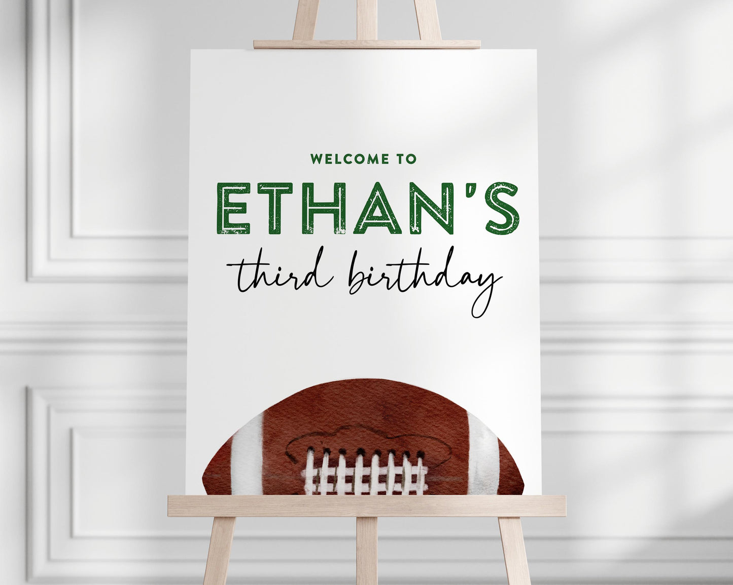 Football Banner Backdrop, Personalized Stadium Name Vinyl Banner, First Year Down 1st Birthday Sign, Football Party Decor, First Down Banner