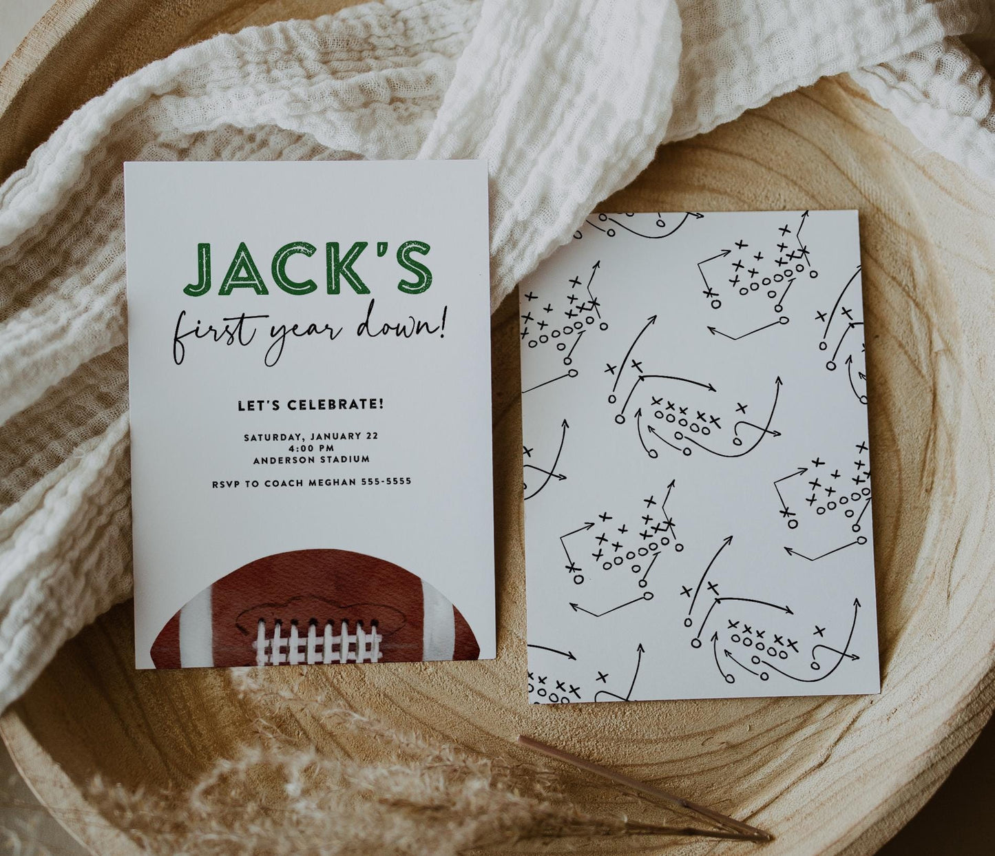 Football Banner Backdrop, Personalized Stadium Name Vinyl Banner, First Year Down 1st Birthday Sign, Football Party Decor, First Down Banner