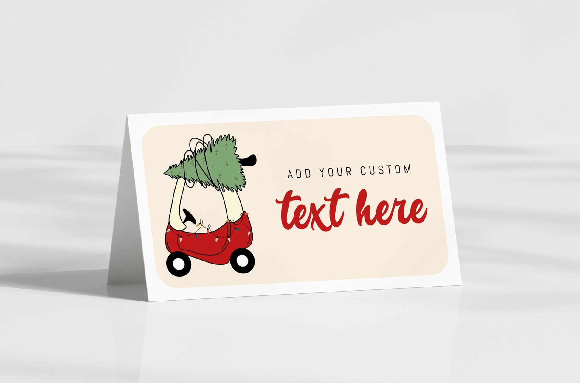 Oh What Fun Christmas Birthday Invitation | Holiday 1st Birthday Party Invite | Editable Red Toy Car with Christmas Tree Birthday Printable