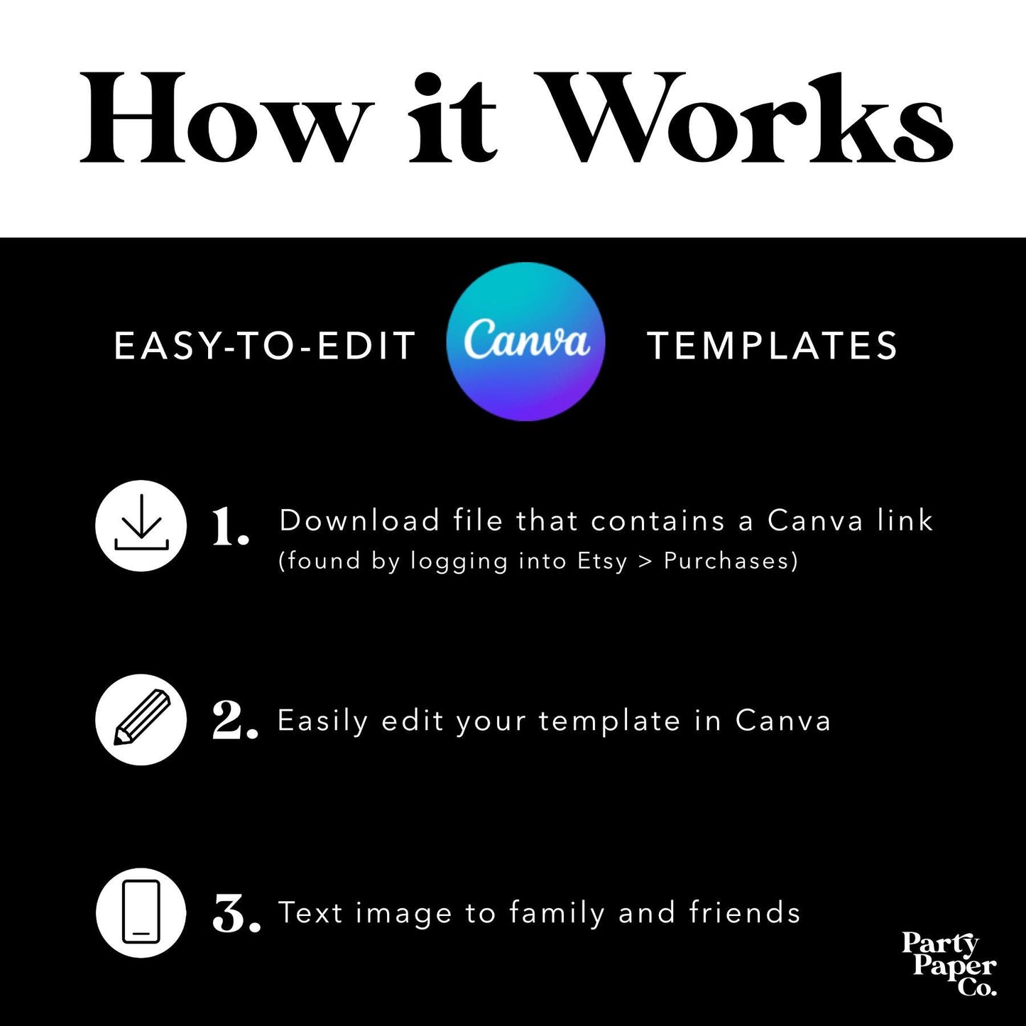 Graduation Invitation, Canva Template, Editable Grad Invite, Printable Senior Announcement Card with Photo, Grad Evite, Modern Minimalist