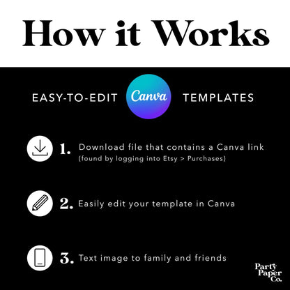 Graduation Invitation, Canva Template, Editable Grad Invite, Printable Senior Announcement Card with Photo, Grad Evite, Modern Minimalist