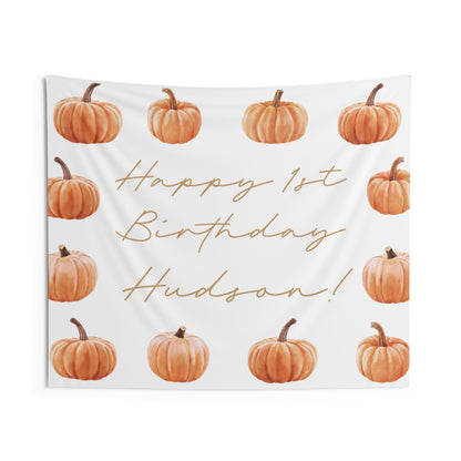 Pumpkin Party Backdrop - Pumpkin Party Wall Decoration - Fall Autumn Birthday Banner - DIGITAL FILE
