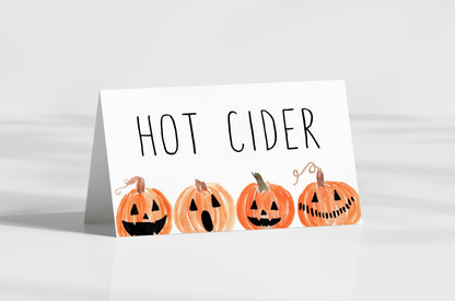 Custom Halloween Party Fabric Backdrop - Welcome Sign Banner with Jack O Lanterns - Any Wording - FREE US SHIPPING