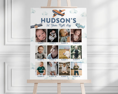 Airplane Birthday BUNDLE - Vintage Plane Birthday Party Decor Package, Time Flies, Two Fly, Signs, Time Capsule, Favors, Printable Editable