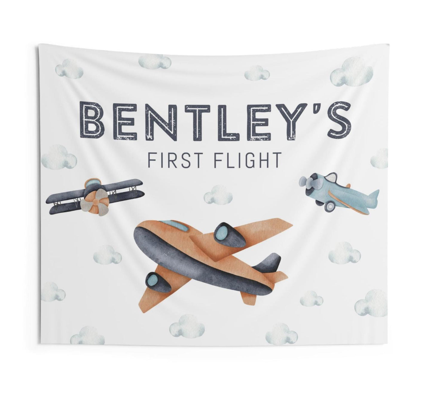Airplane Party Backdrop - Personalized Airplane Party Decoration - Vintage Airplane Birthday Banner - DIGITAL FILE