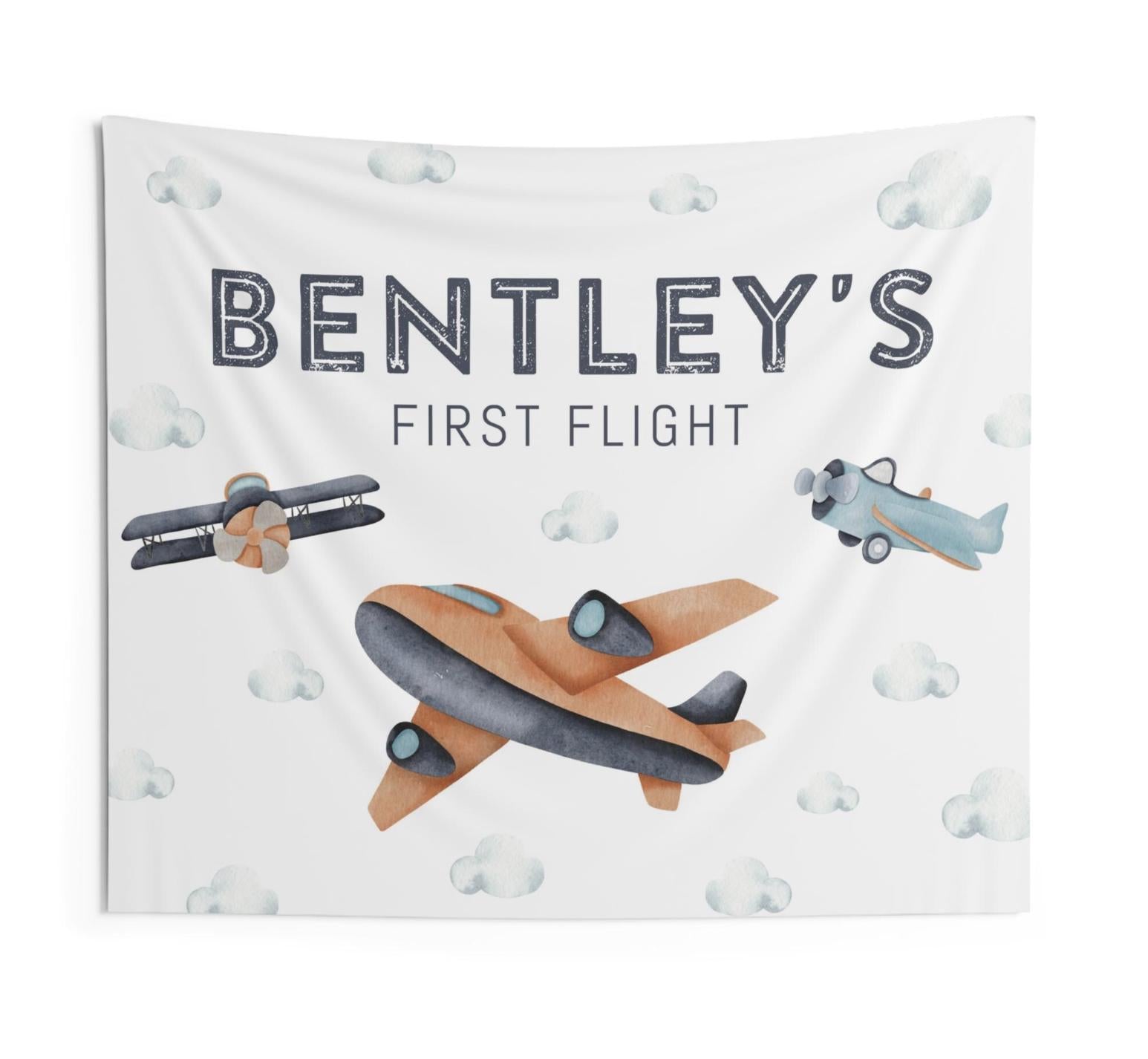 Airplane Party Backdrop - Personalized Airplane Party Decoration - Vintage Airplane Birthday Banner - DIGITAL FILE