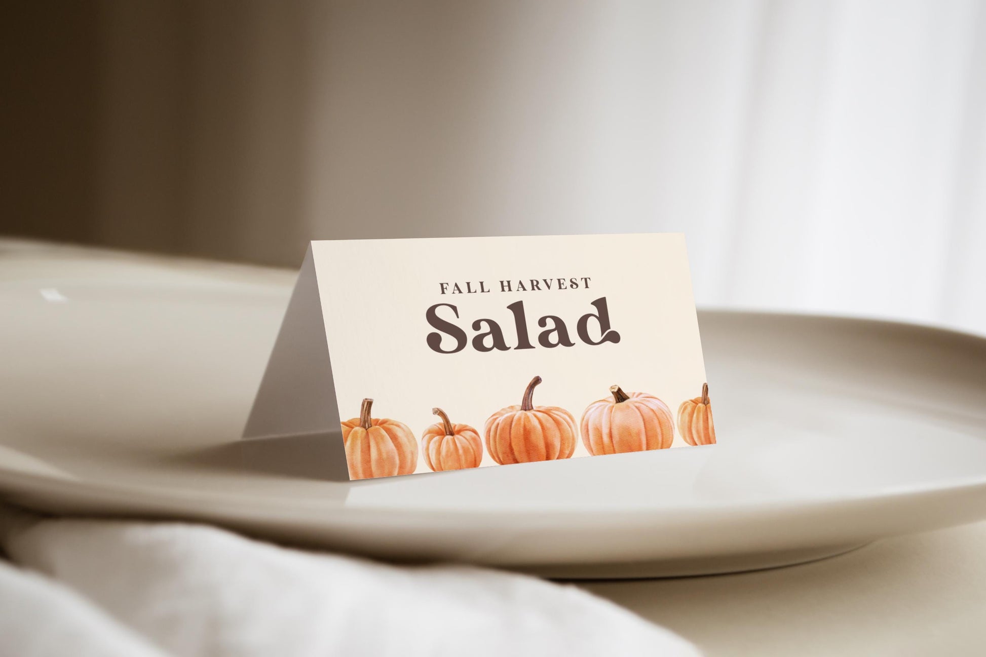 Printable Fall Harvest Food Tent Cards