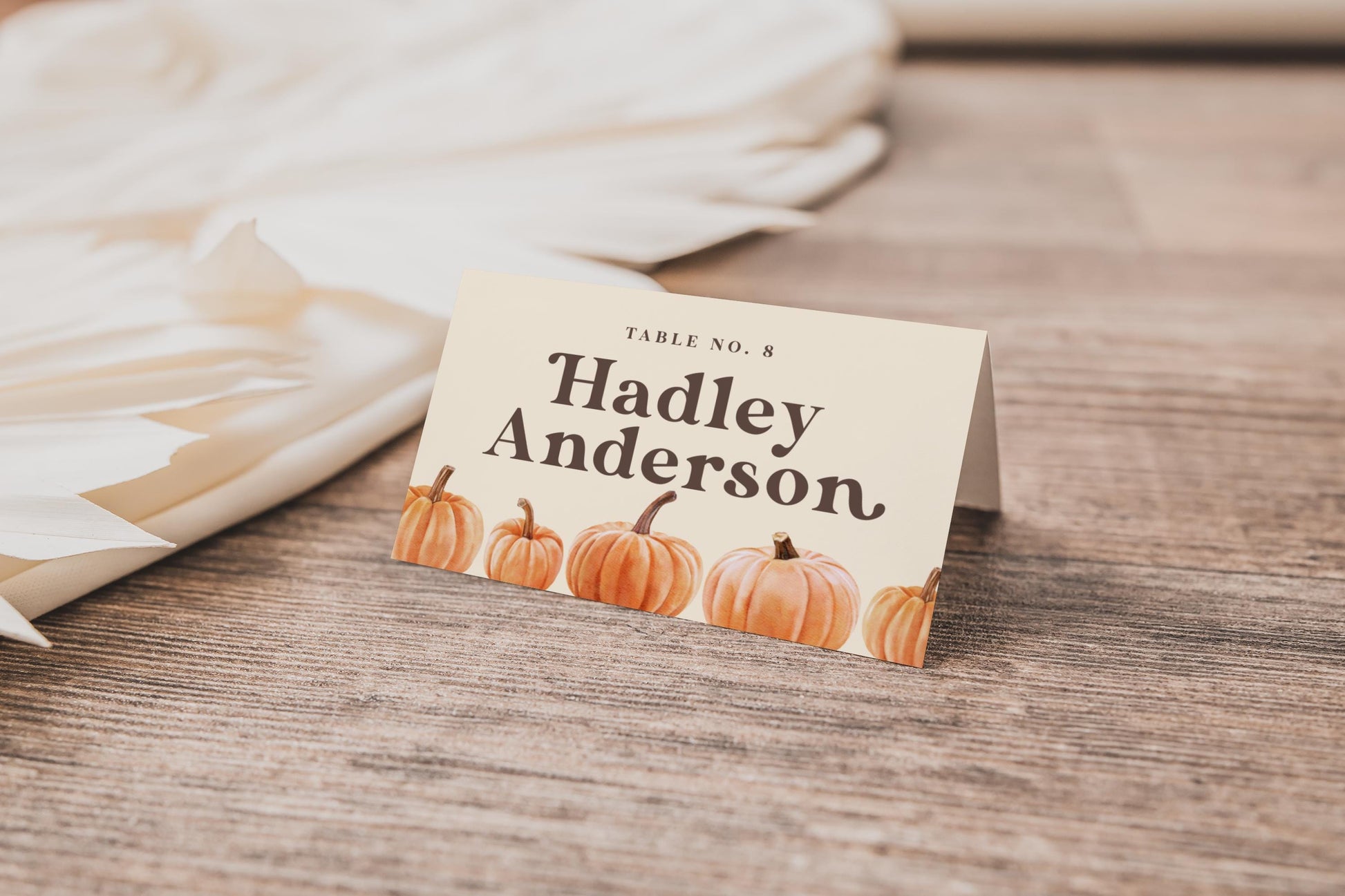 Printable Fall Harvest Food Tent Cards | Pumpkin Place Cards | Thanksgiving Buffet Labels | Editable Table Signs