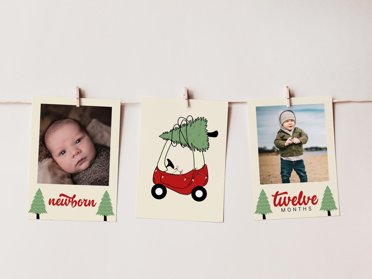 Christmas Tree Toy Car Party Sign Set - Oh What Fun First Birthday Decor - Hot Cocoa Bar, Sweet Shop, Ornament Favor Sign - INSTANT DOWNLOAD