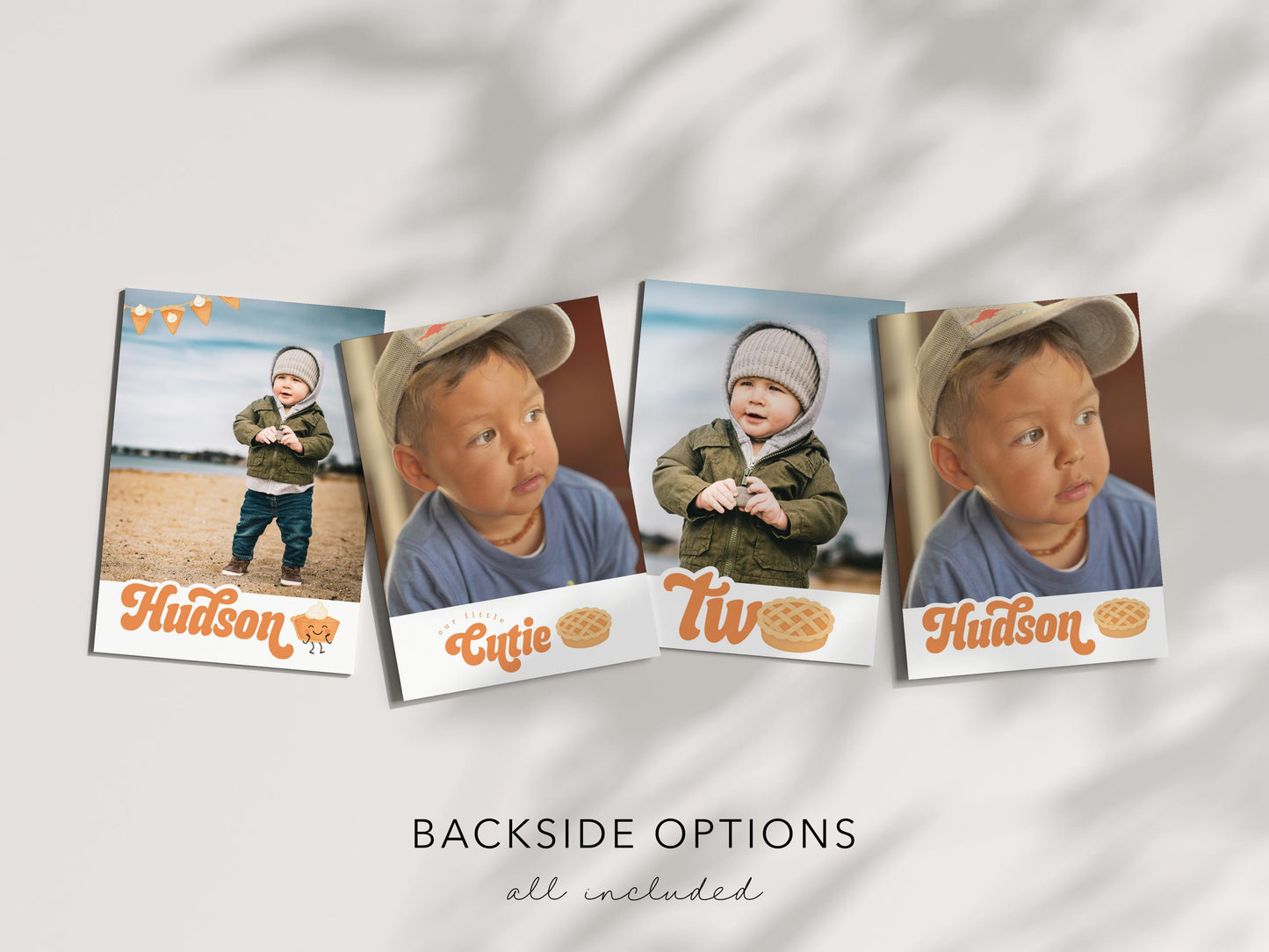 Cutie Pie Is Two Invitation for 2nd Birthday | Fall Second Birthday Party | Editable Invite with Photo Back | Pumpkin Pie Thanksgiving Theme