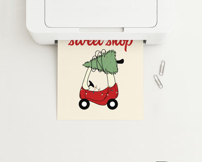 Christmas Tree Toy Car Party Sign Set - Oh What Fun First Birthday Decor - Hot Cocoa Bar, Sweet Shop, Ornament Favor Sign - INSTANT DOWNLOAD