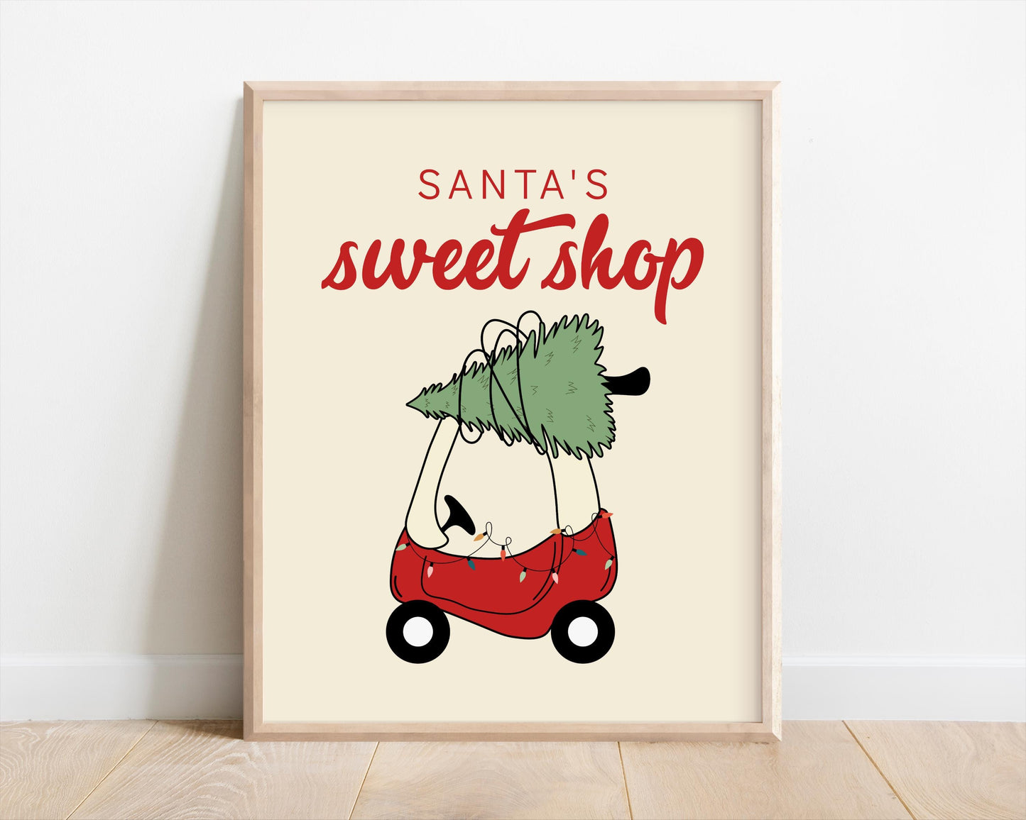 Christmas Tree Toy Car Party Sign Set - Oh What Fun First Birthday Decor - Hot Cocoa Bar, Sweet Shop, Ornament Favor Sign - INSTANT DOWNLOAD