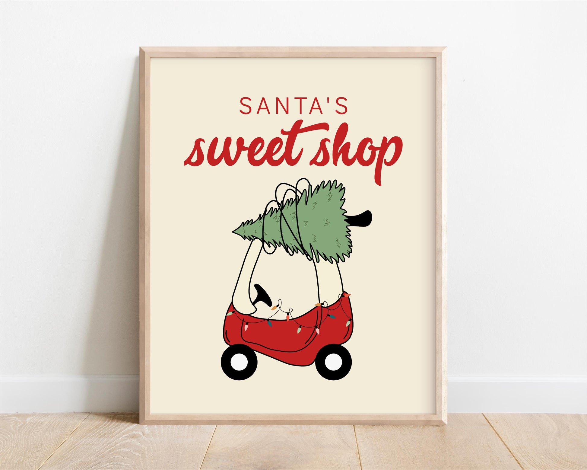 Christmas Tree Toy Car Party Sign Set - Oh What Fun First Birthday Decor - Hot Cocoa Bar, Sweet Shop, Ornament Favor Sign - INSTANT DOWNLOAD