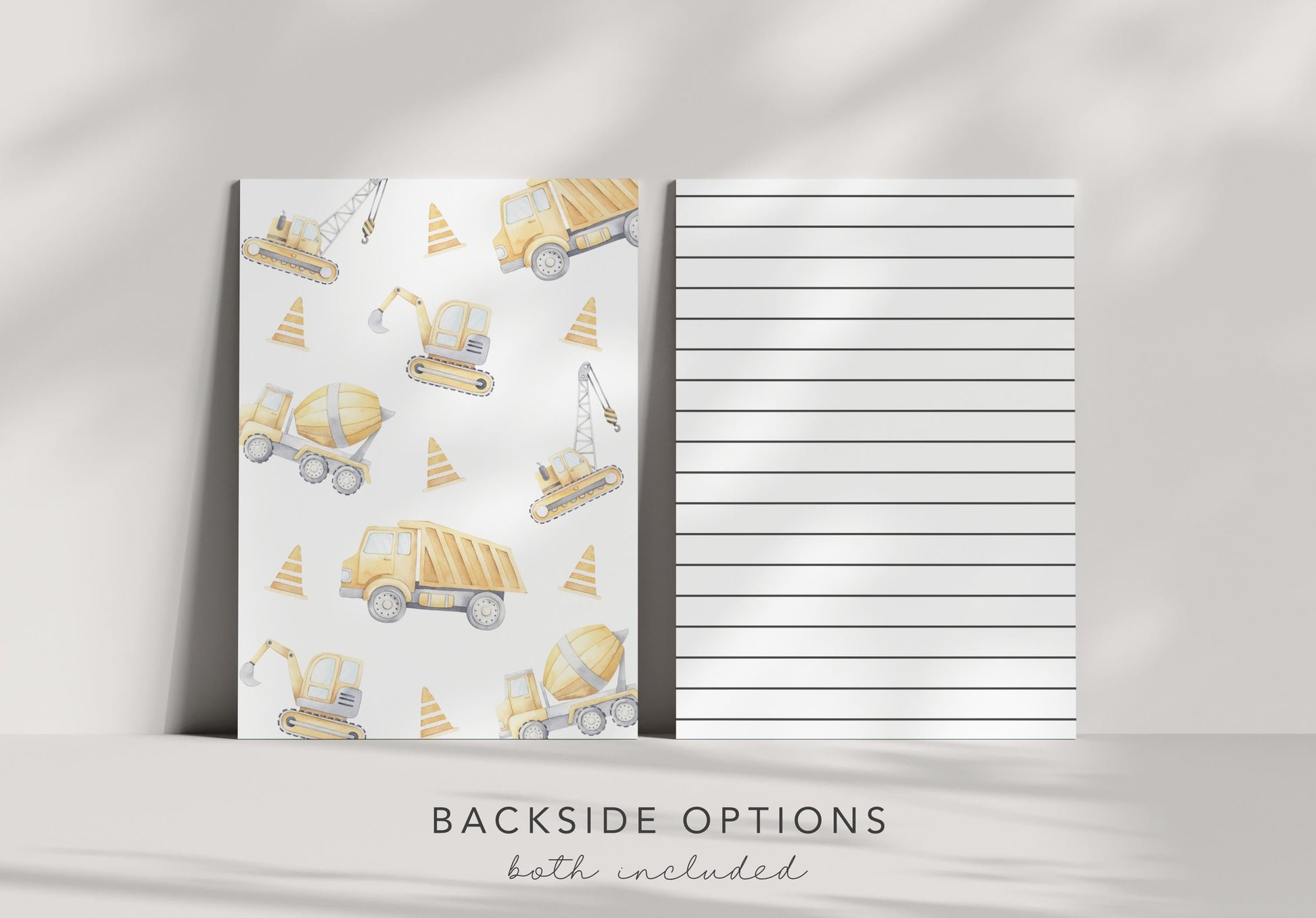 Construction Birthday Invitation | Pale Yellow Crane with Any Age | Watercolor Construction Party Editable Corjl Template