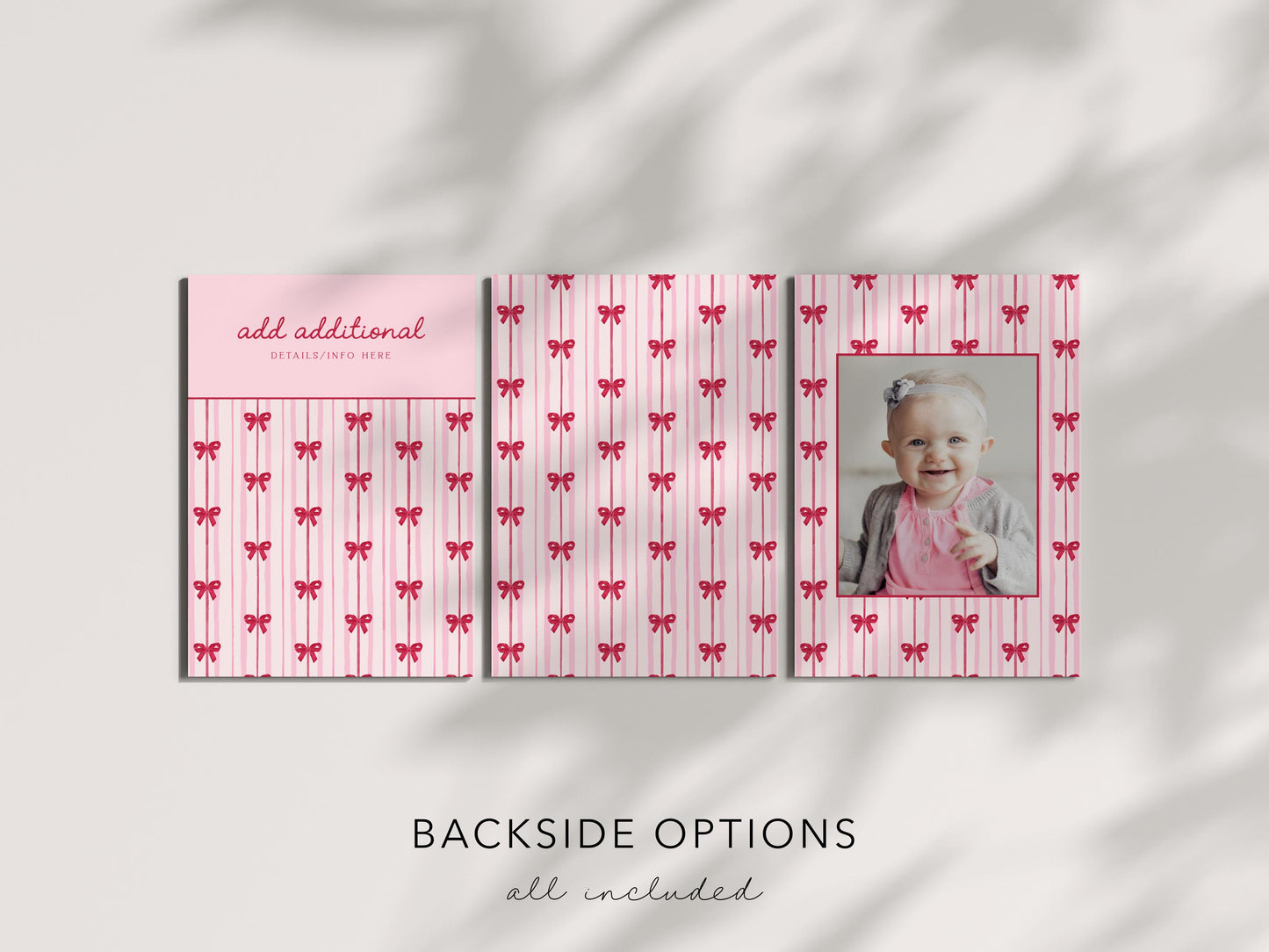 Two Cute Birthday Invitation, Pink Red Bow Birthday Invite, Girl 2nd Birthday, Coquette Party Invite, Editable Corjl Template