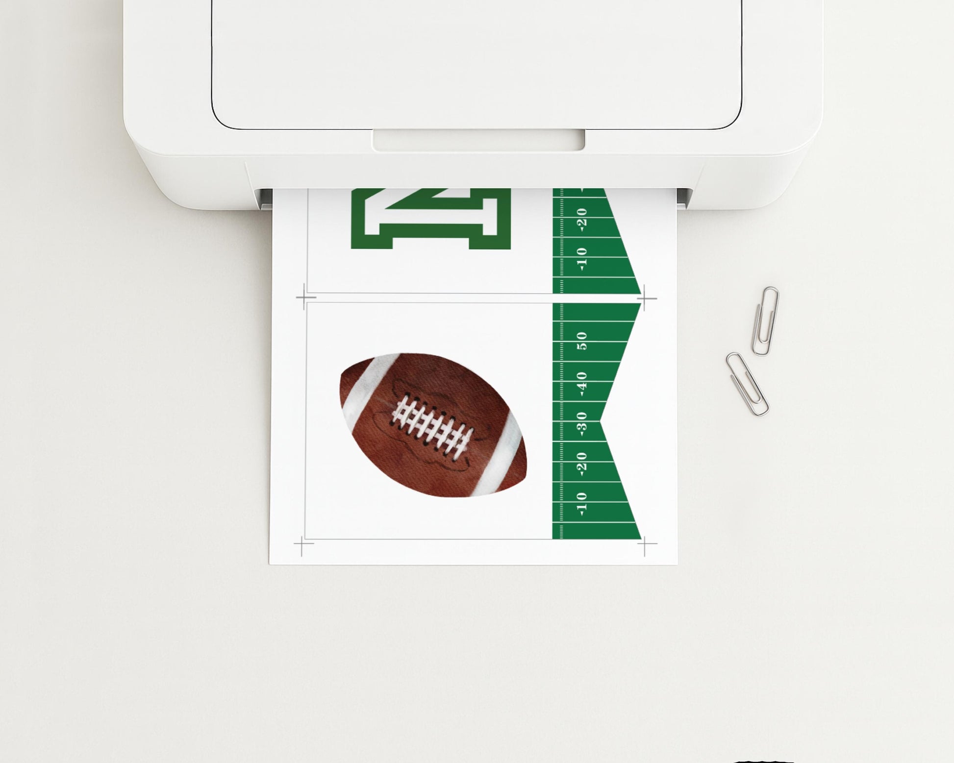 Football High Chair Banner - First Year Down 1st Birthday Party Decoration - ONE Highchair Bunting - INSTANT DOWNLOAD