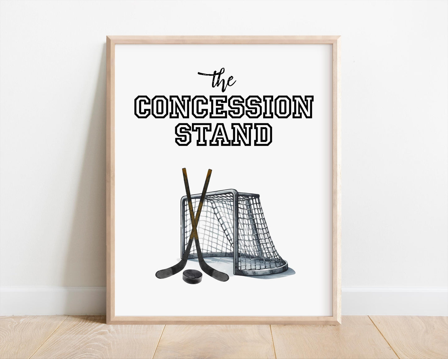 Hockey Party Favor Sign | Editable Pro Shop Template for Birthday Party