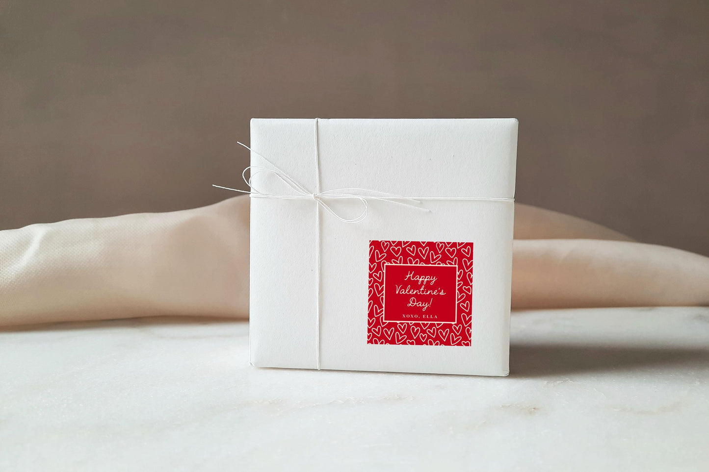 Valentine Card Tag Editable Template | Personalized Red Hearts Valentine Gift Printable