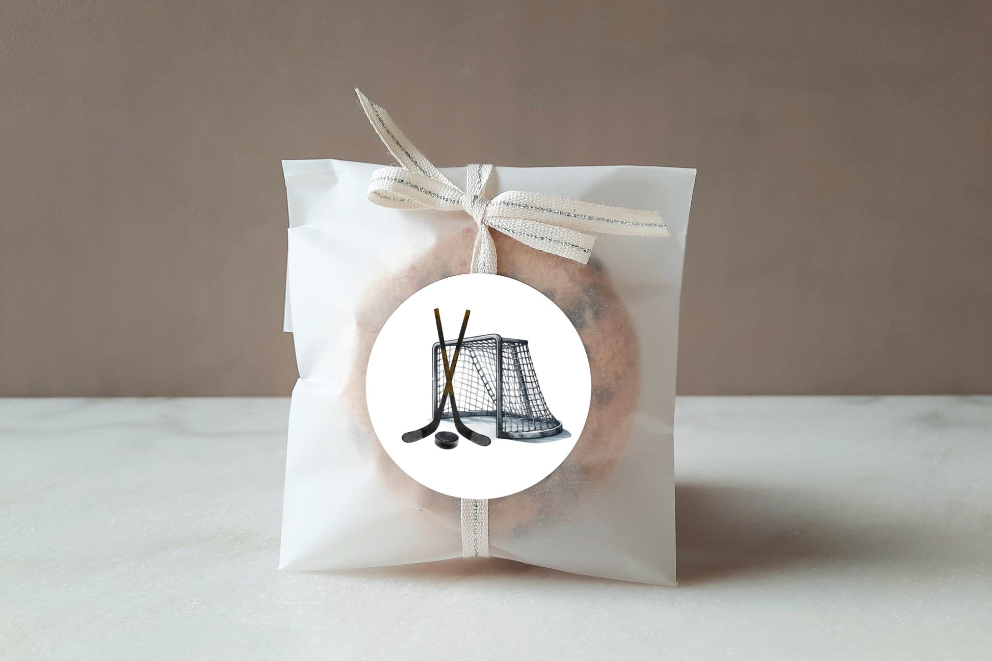 Hockey Cupcake Topper | Boys 1st Birthday Hockey Party Editable Decor | Ice Hockey Sticker Template | The Great One Round Tag
