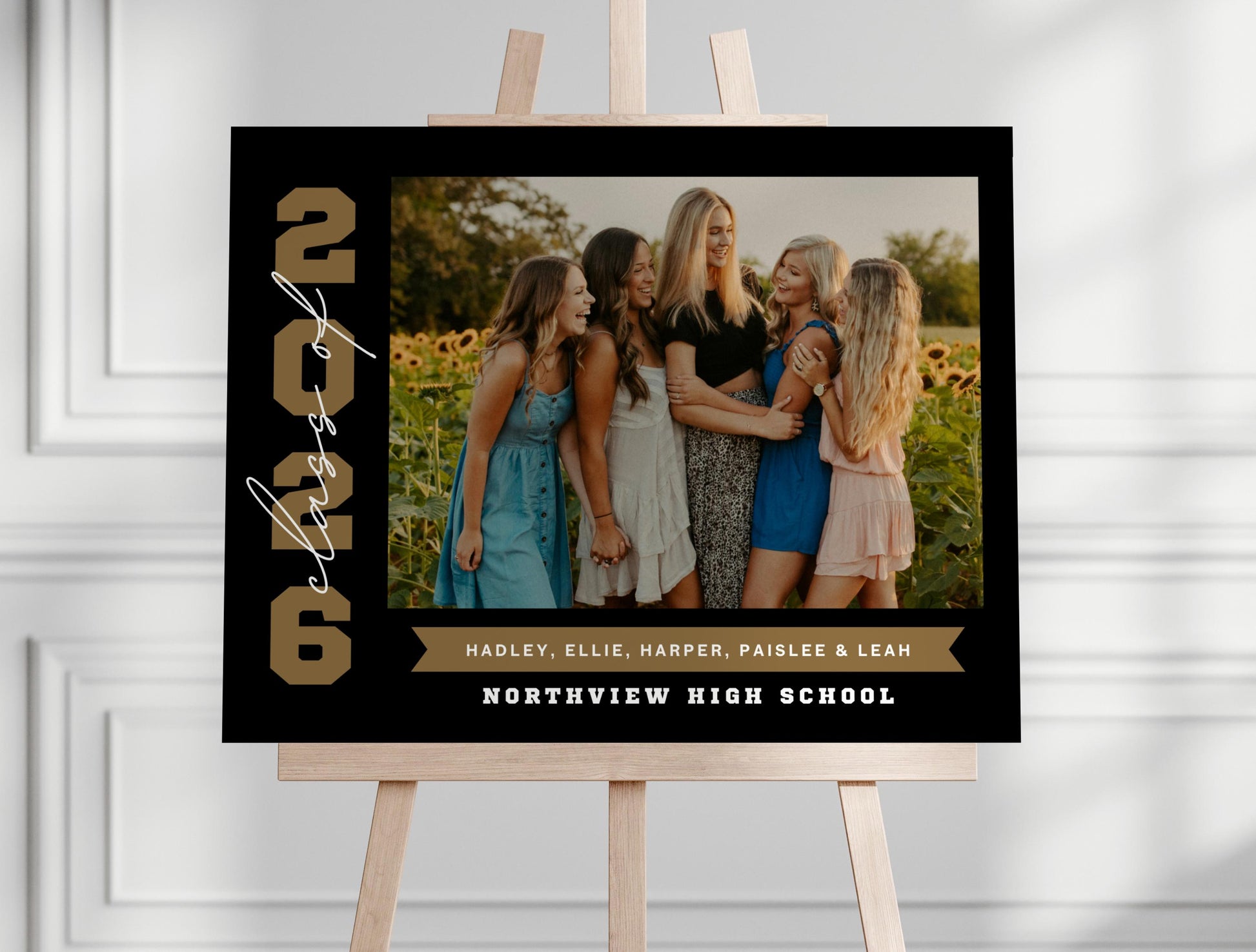 Joint Graduation Party Welcome Sign, Multiple Grad Party Photo Sign, Canva Template, Editable Colors