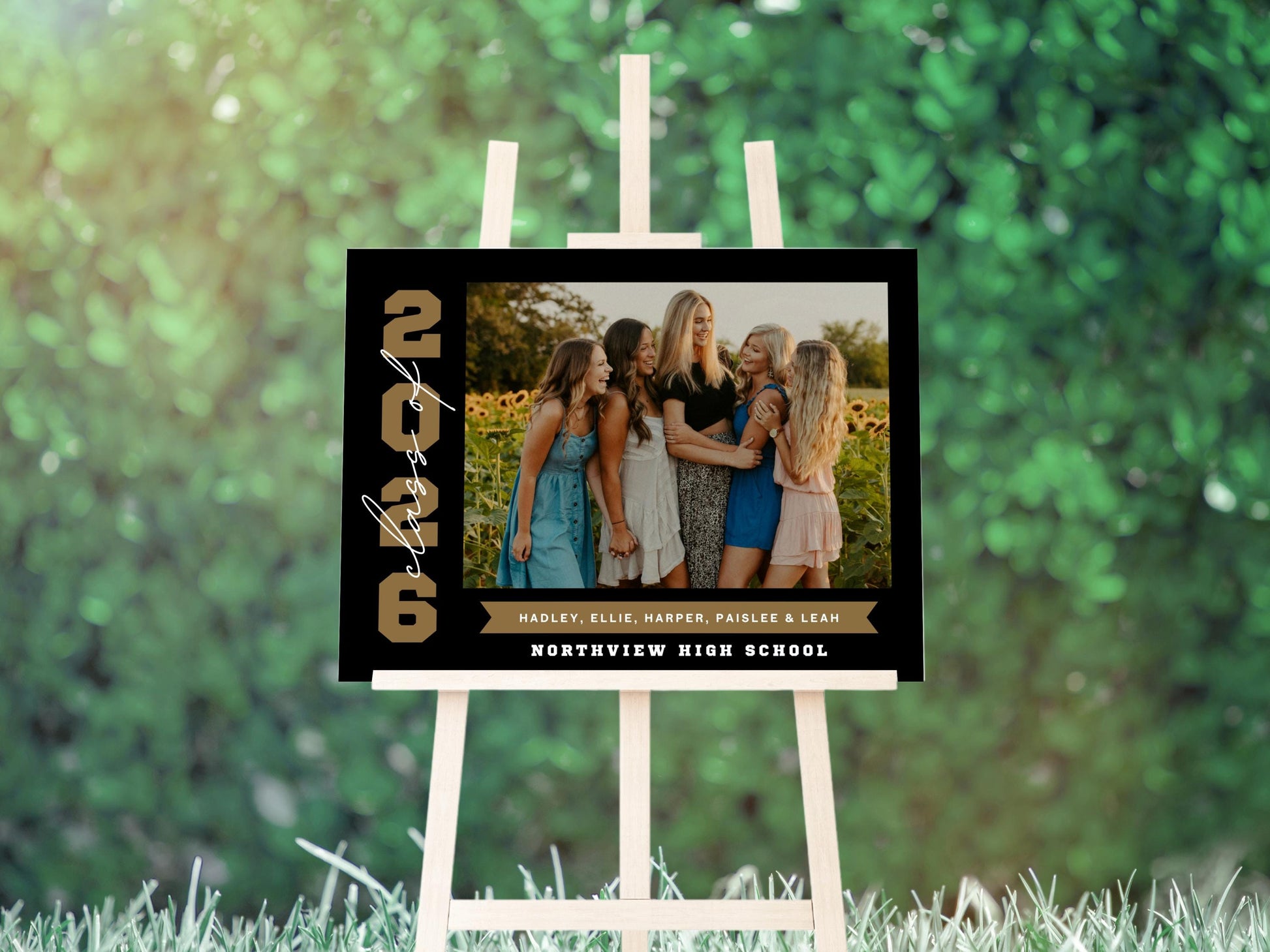 Joint Graduation Party Welcome Sign, Multiple Grad Party Photo Sign, Canva Template, Editable Colors