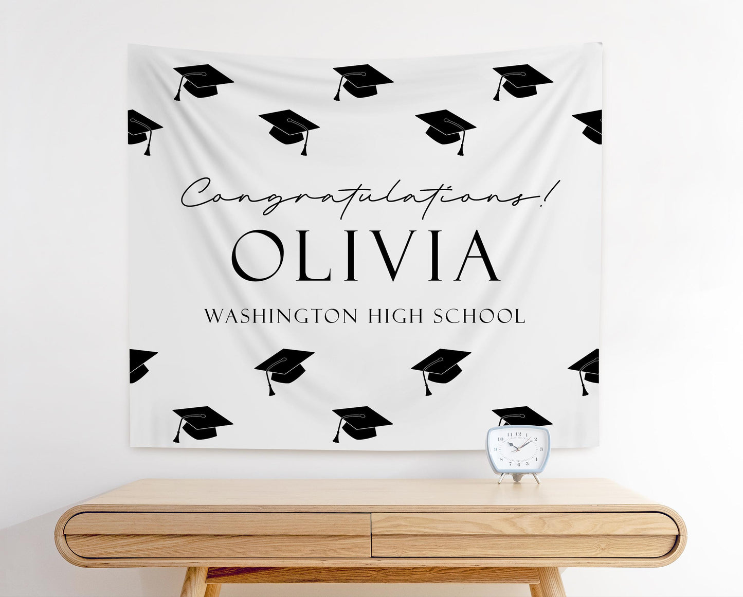 Graduation Party Backdrop | Personalized Congrats Banner | Grad Party Sign Decor