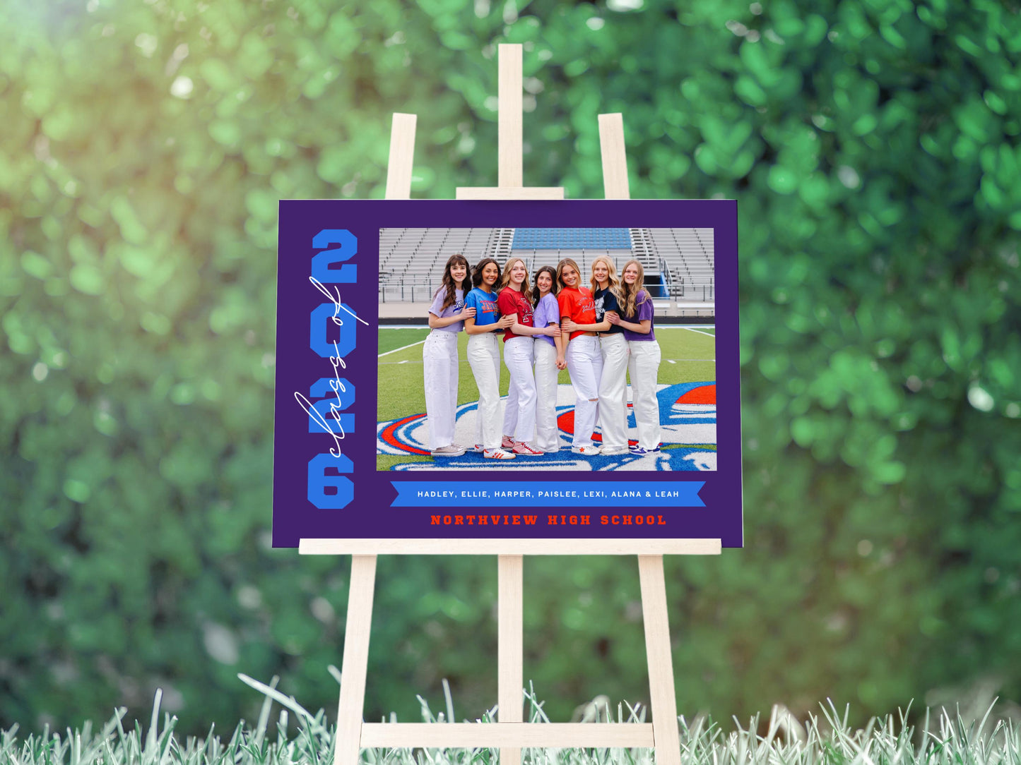 Joint Graduation Party Welcome Sign, Multiple Grad Party Photo Sign, Canva Template, Editable Colors