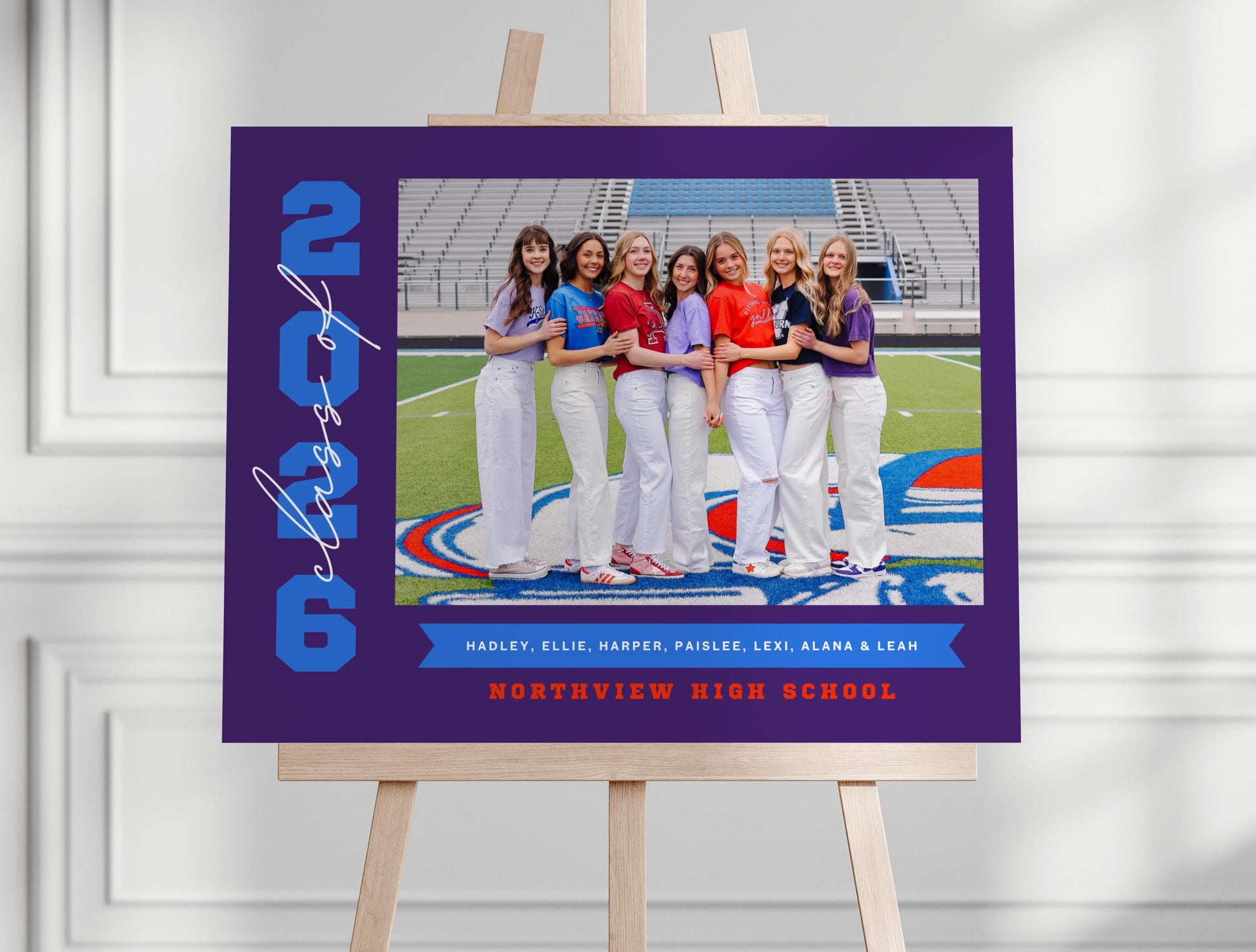 Joint Graduation Party Welcome Sign, Multiple Grad Party Photo Sign, Canva Template, Editable Colors
