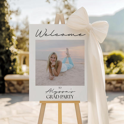 Graduation Photo Sign Set, Photo Collage Sign, Picture Memory Board, Senior Night Display, Grad Party Welcome Sign, Editable CANVA Templates
