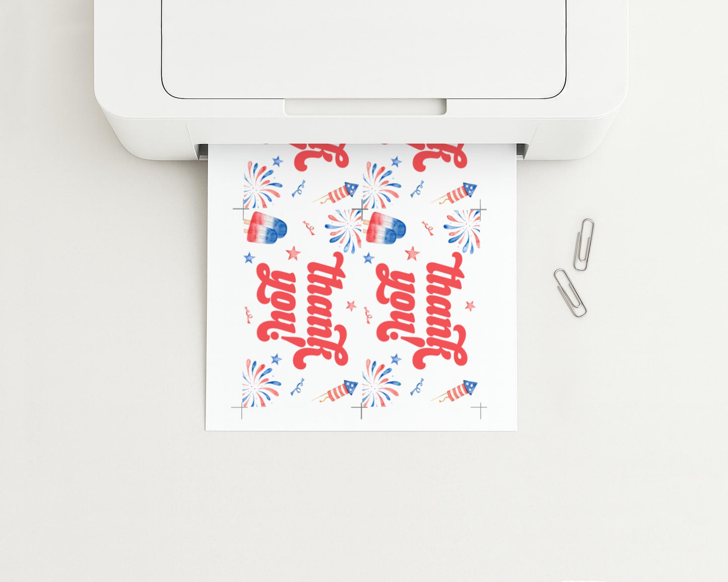 Red White and Due Thank You Card, Red White and Two Party, 4th of July, Patriotic Thank You Note Card Printable, INSTANT DOWNLOAD