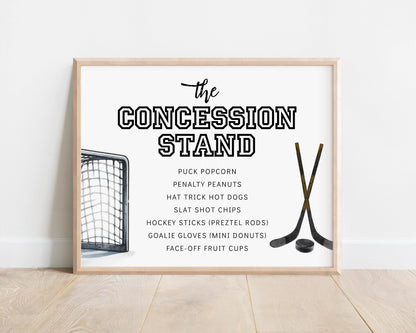 Hockey Party Favor Sign | Editable Pro Shop Template for Birthday Party